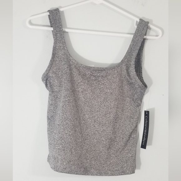 Catherine Malandrino Tops - Catherine Malandrino NWT Cropped Tank Top. Heather Gray. $69 Retail. Size M. New